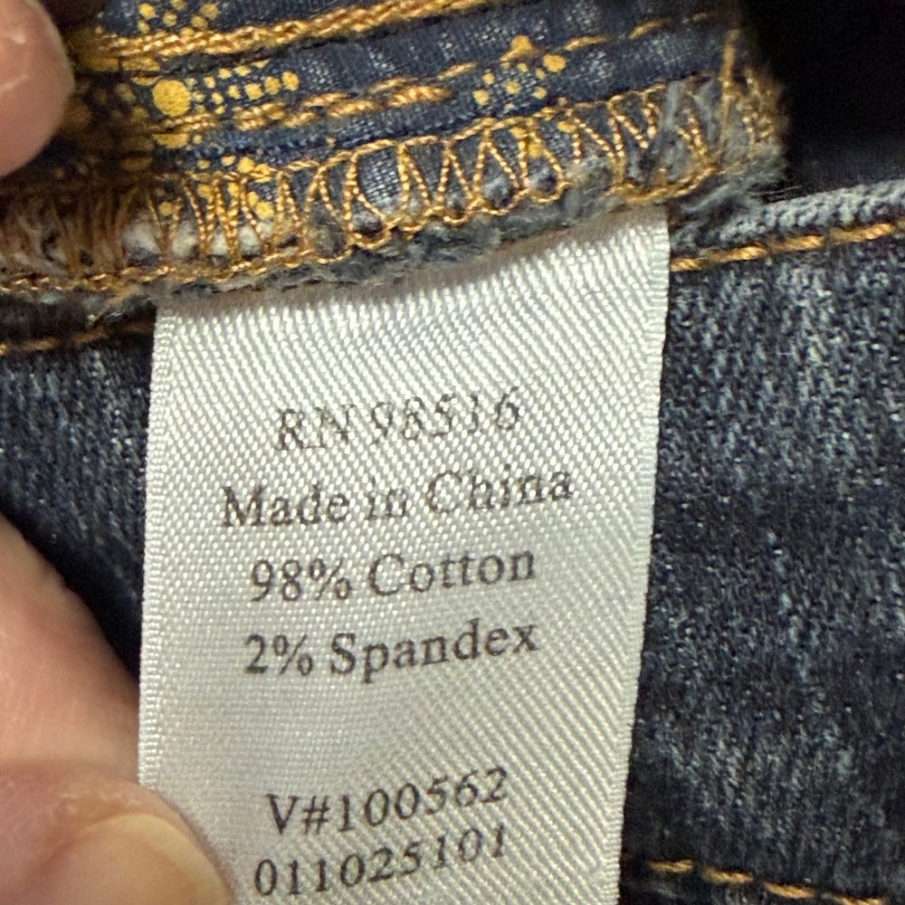 Coldwater Creek Womens Dark Wash Straight Leg Denim Jeans Blue Mid Rise Size 16 - Picture 10 of 13